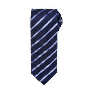 Premier Mens Sports Stripe Pattern Formal Work Tie / Navy/ Royal